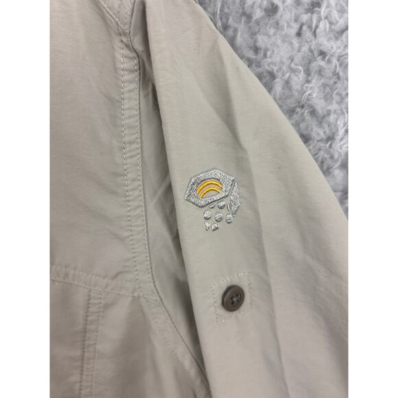 Mountain Hardwear Men’s Beige Vented Long Sleeve Fishing Hiking Shirt Size M - Picture 7 of 8